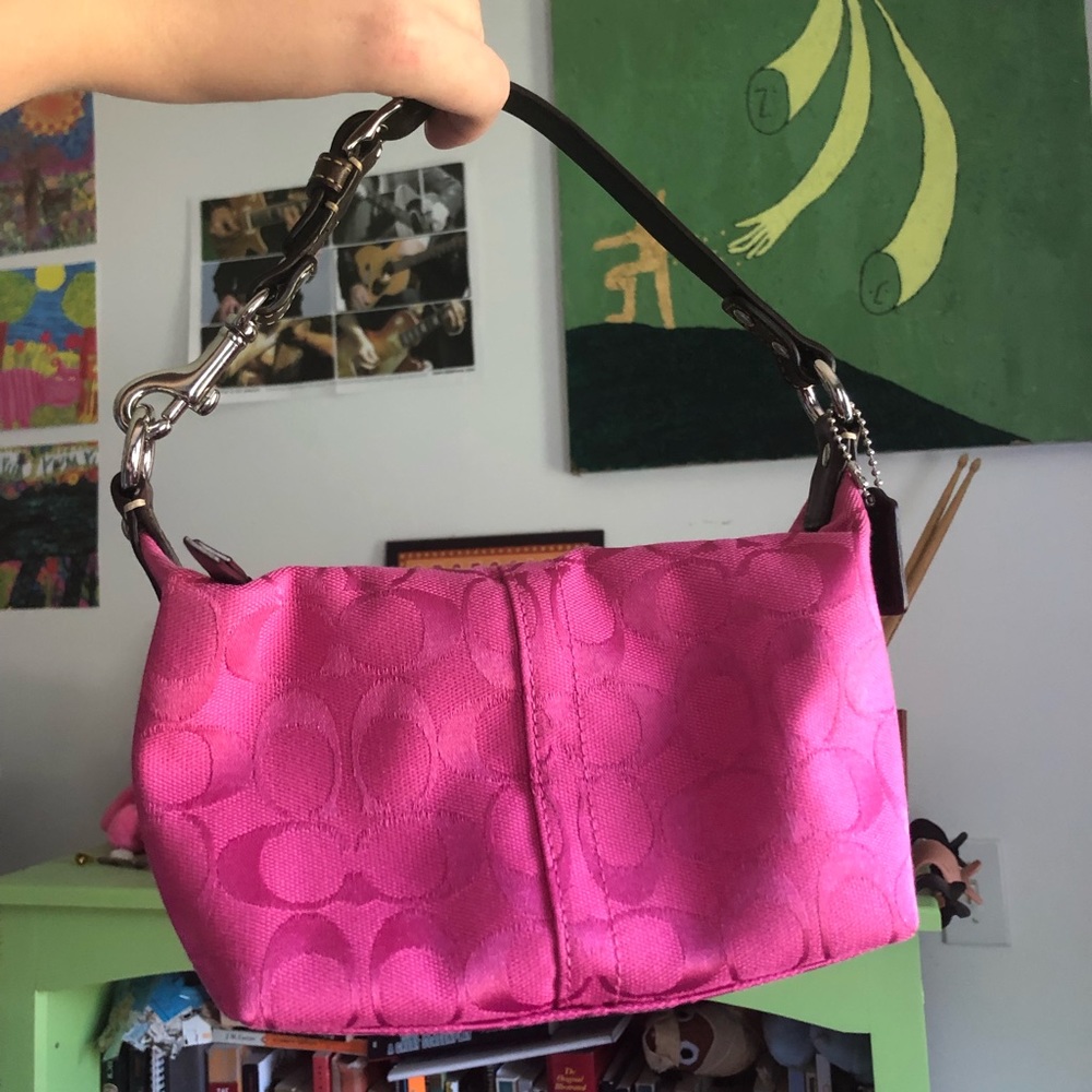 Pink and Brown Coach Bag